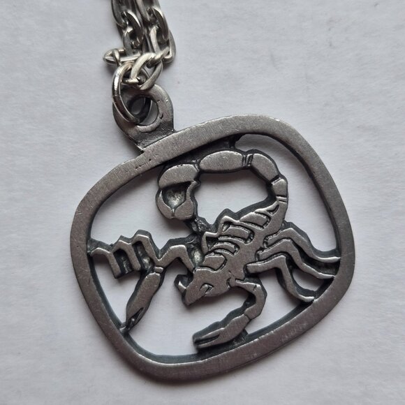 Scorpion Brutalist Zodiac Pewter Pendant TYR SWEDEN - Picture 4 of 6